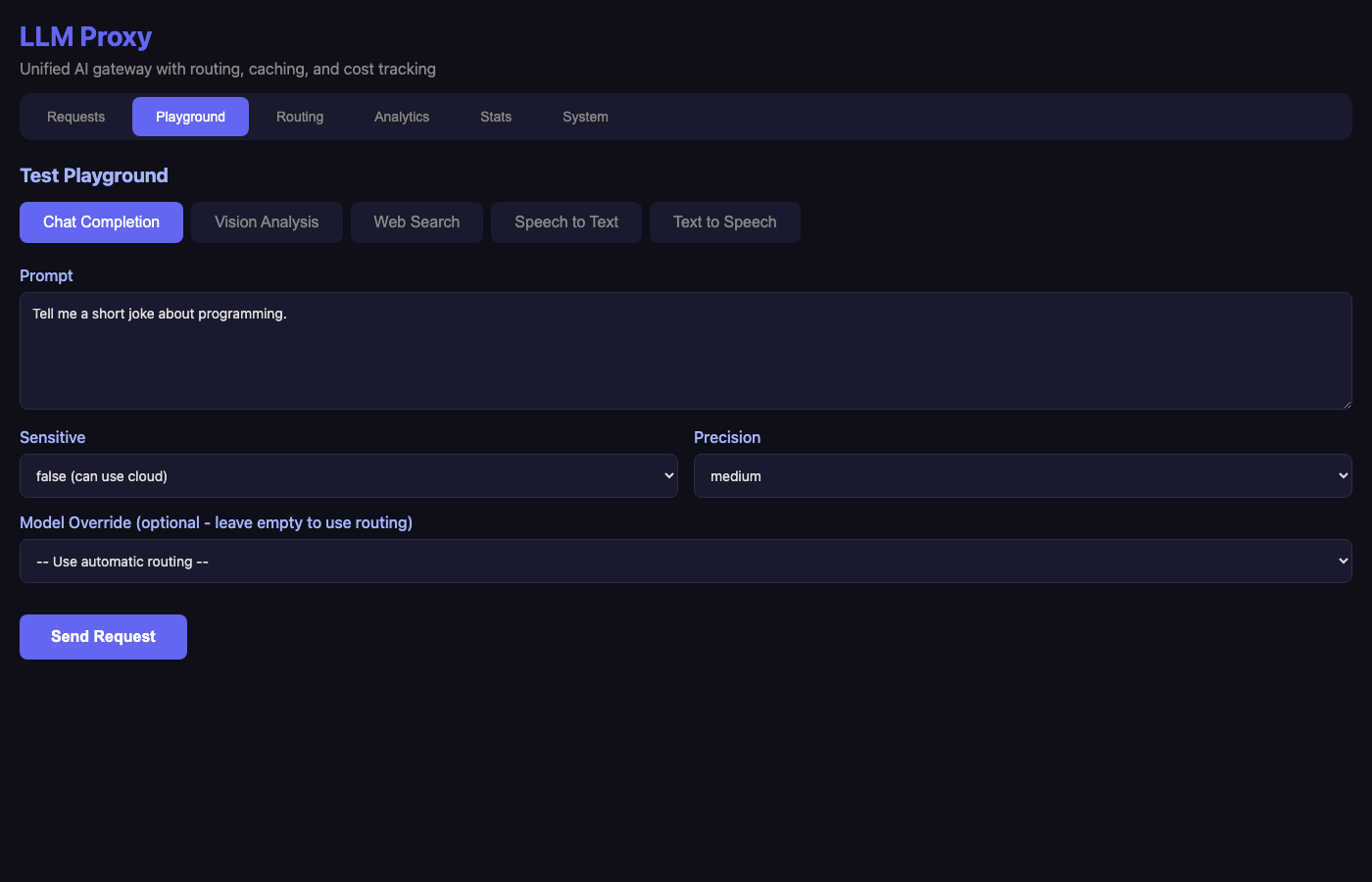 LLM Proxy Test Playground